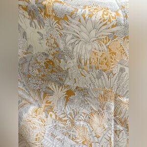 Silk Wool Blend Scarf Shawl Poncho Tropical Forest with factory flaws NWOT